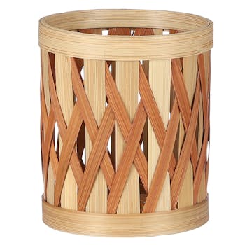Cache-pot bambou couleur terracotta