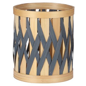 Cache-pot bambou bleu gris
