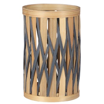 Cache-pot haut bambou bleu gris