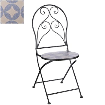 Chaise de jardin mosaïque bleue (lot de 2) GRENADE