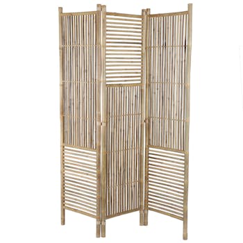 Paravent bambou naturel 3 volets 185 cm