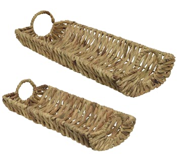 Plateau long en jacinthe d'eau (lot de 2)