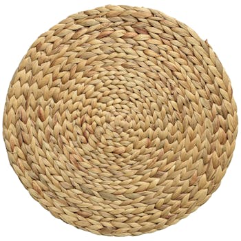 Set de table rond en jacinthe d'eau fait à la main