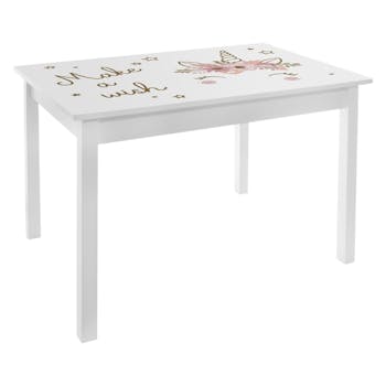 Bureau pour enfant en bois blanc