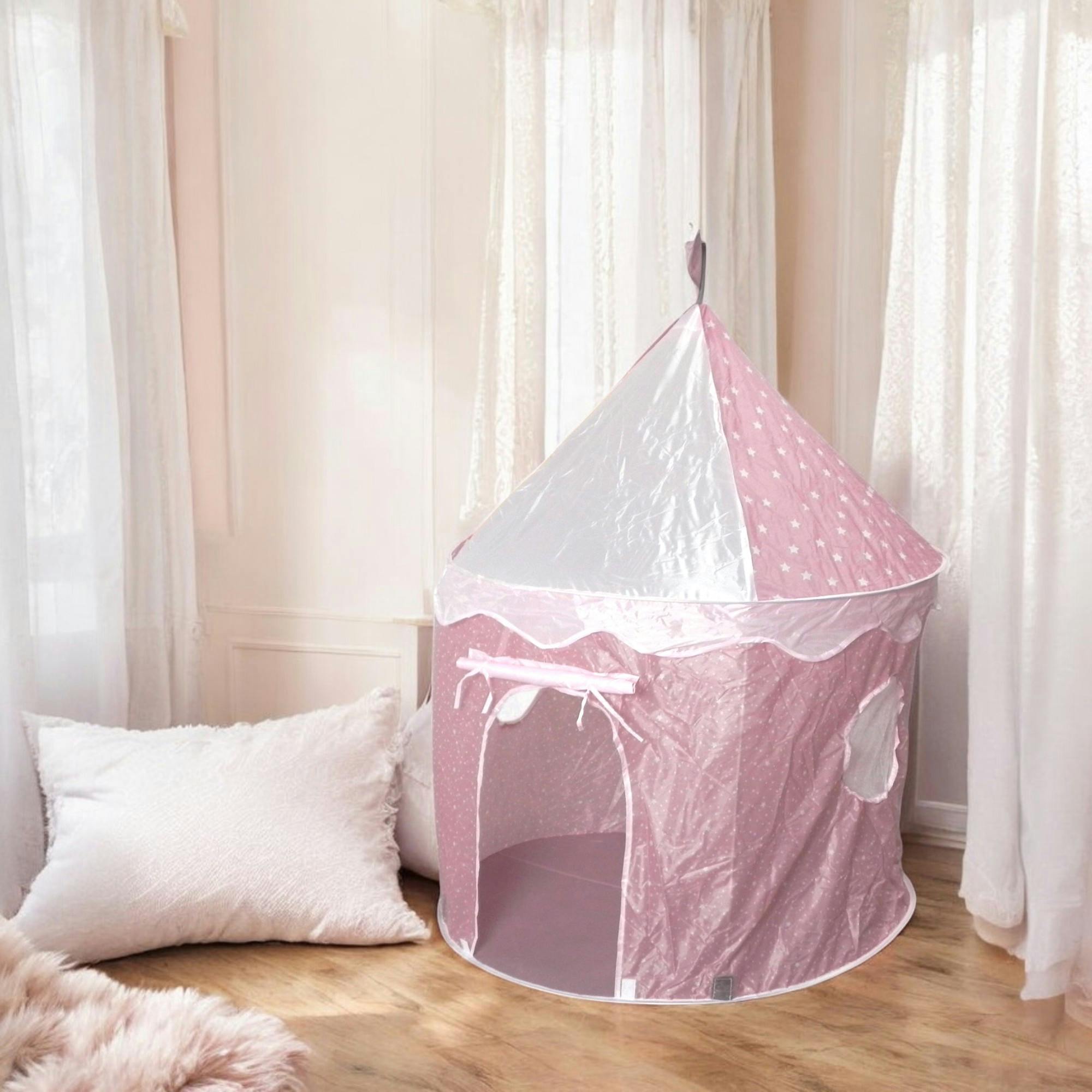 Tente pop-up rose pour enfant