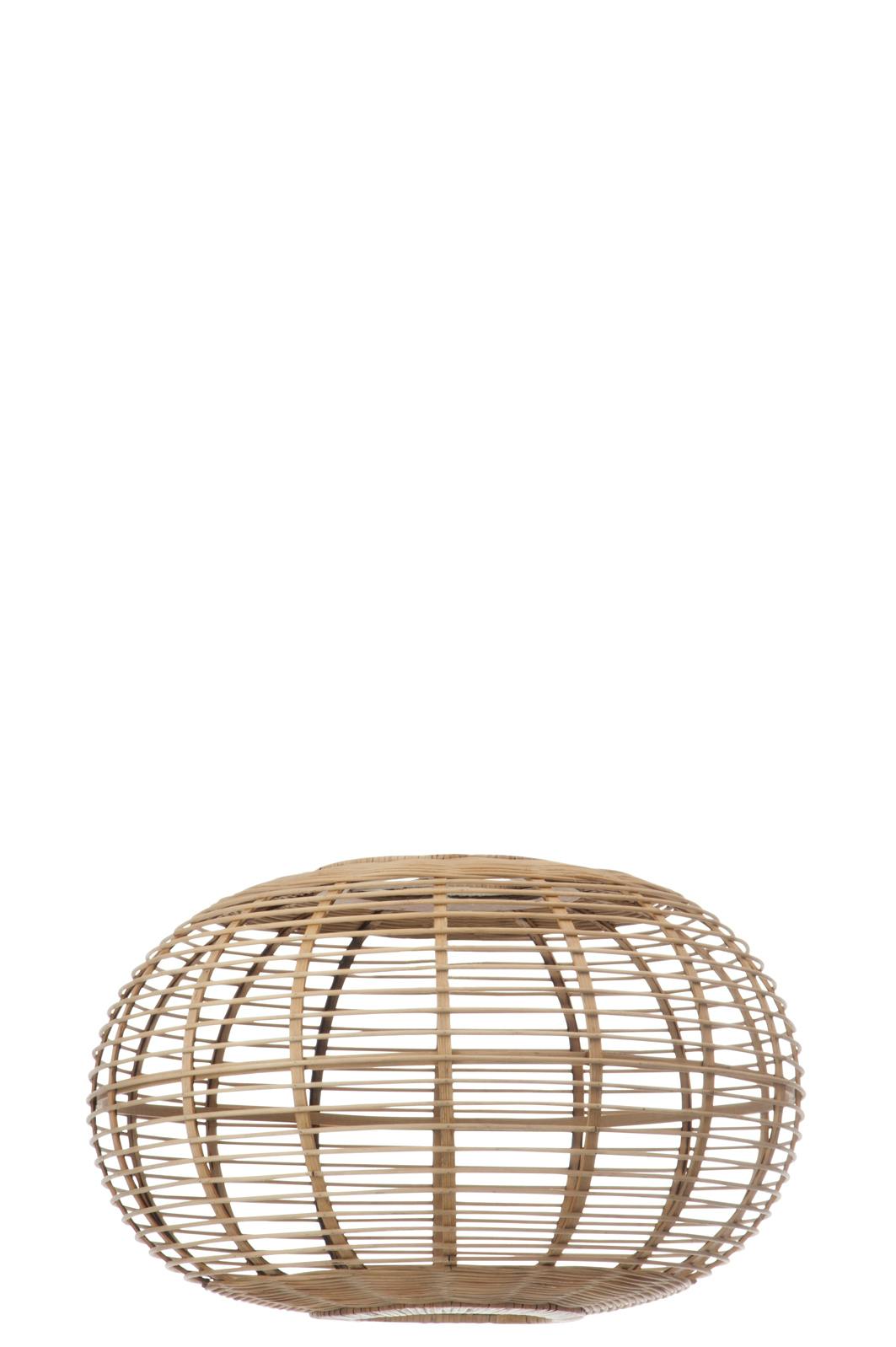 Abat-jour cage en bambou naturel, 56x56x34cm