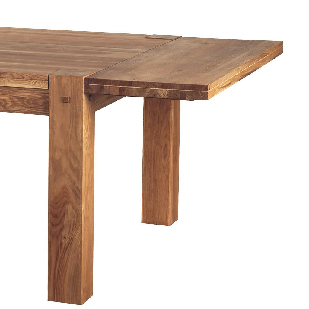 Allonge 45 cm chêne massif pour table carrée 140 cm FJORD