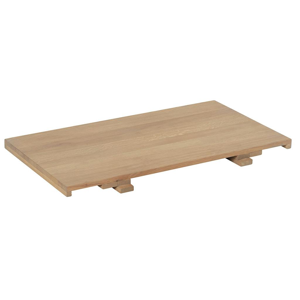 Allonge 50cm pour table CUBA 180cm Chêne massif ciré 50x90cm CUBA