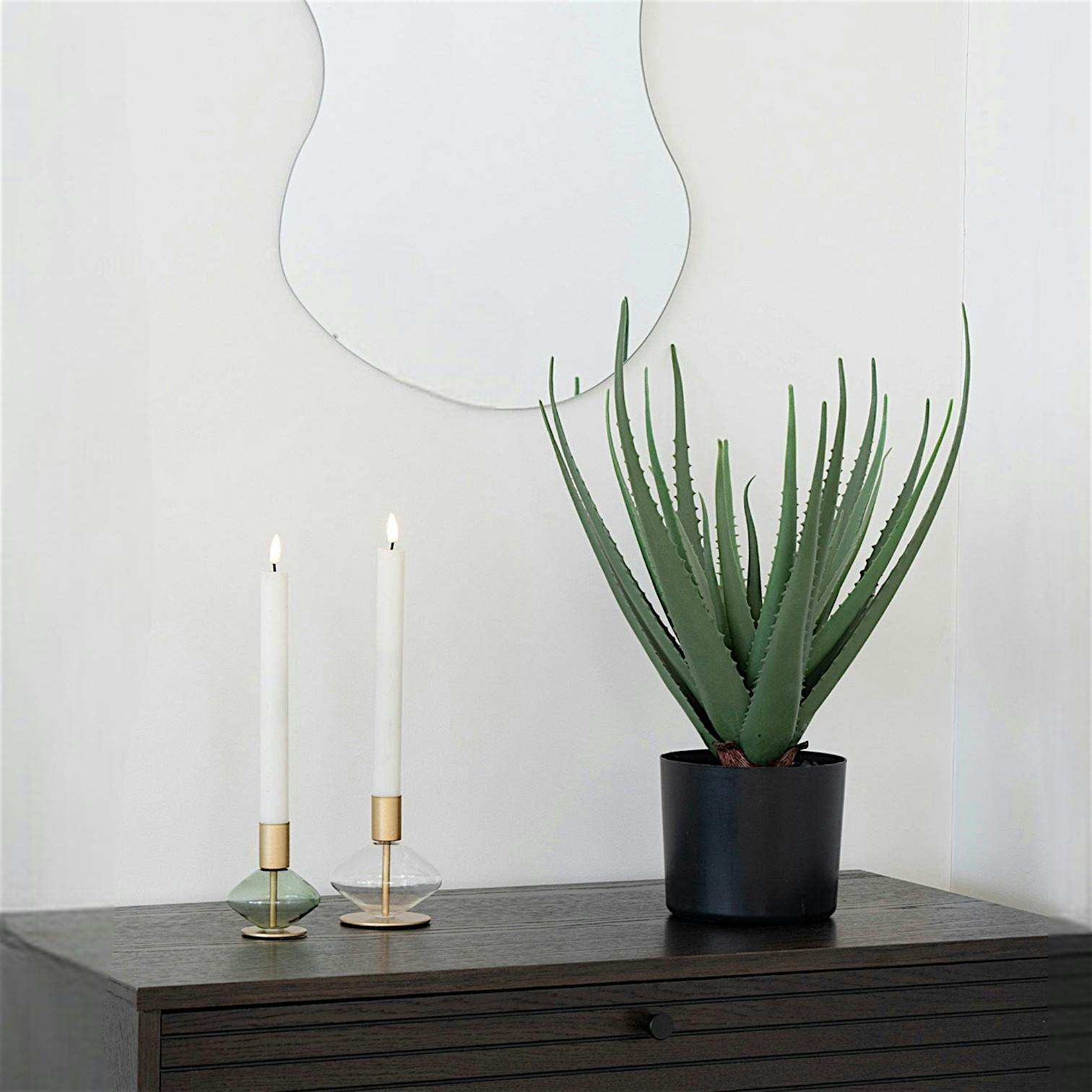 Aloe vera artificiel en pot