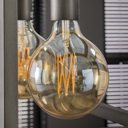Ampoule globe led ambrée filament lumière chaude 12,5 cm E27