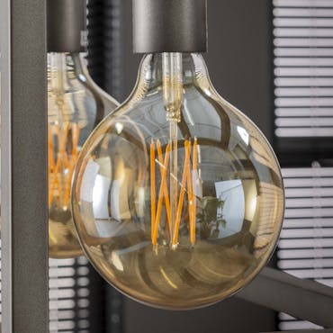  Ampoule globe 12,5 cm ambré LED filament lumière chaude (E27)