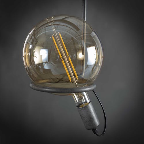 Ampoule globe led ambrée filament lumière chaude 20 cm E27