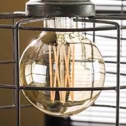 Ampoule globe 9,5 cm ambré LED filament lumière chaude (E27)