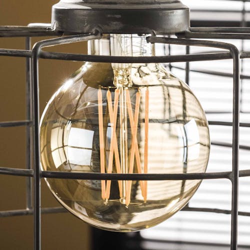 Ampoule globe led ambrée filament lumière chaude 9,5 cm E27