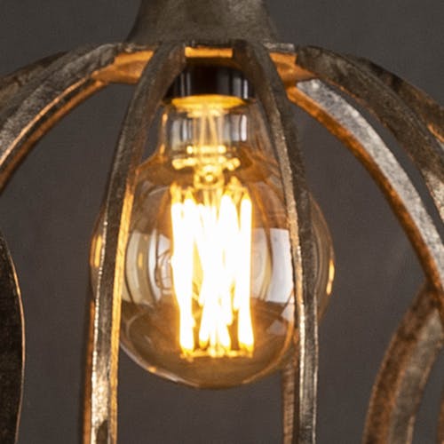 Ampoule globe led ambrée filament lumière chaude 9,5 cm E27