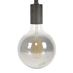 Ampoule globe 12,5 cm gris fumé LED filament (E27)