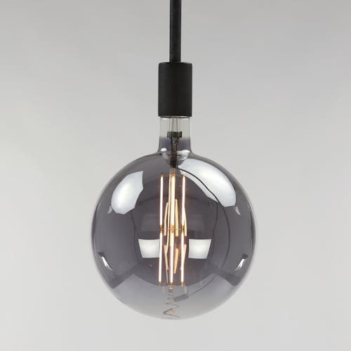 Ampoule globe led gris fumé filament 20 cm E27