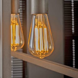 Ampoule goutte ambrée LED filament lumière chaude (E27)