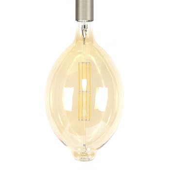 Ampoule led ovale ambrée filament lumière chaude 33 cm E27
