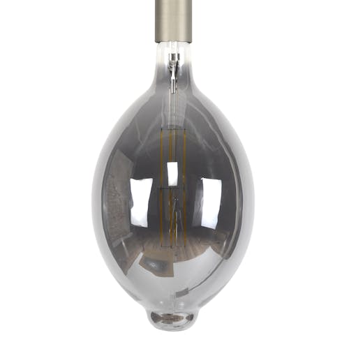 Ampoule ovale 33 cm gris fumé LED filament lumière chaude (E27)