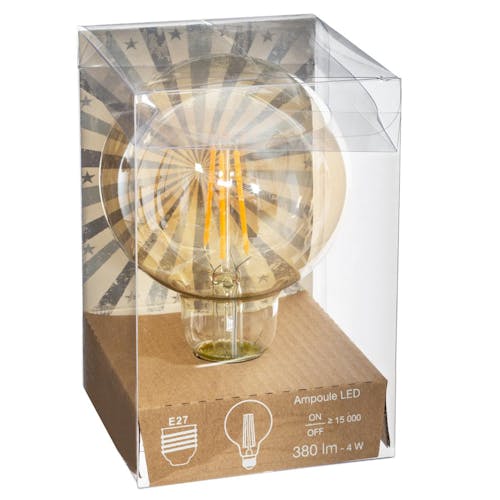 Ampoule LED vintage globe ambre