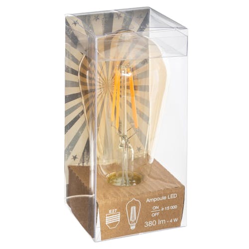 Ampoule LED vintage larme ambre