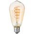 Ampoule LED vintage torsade ambre H14,5cm