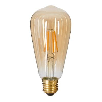 Ampoule vintage ambré D6xH14cm
