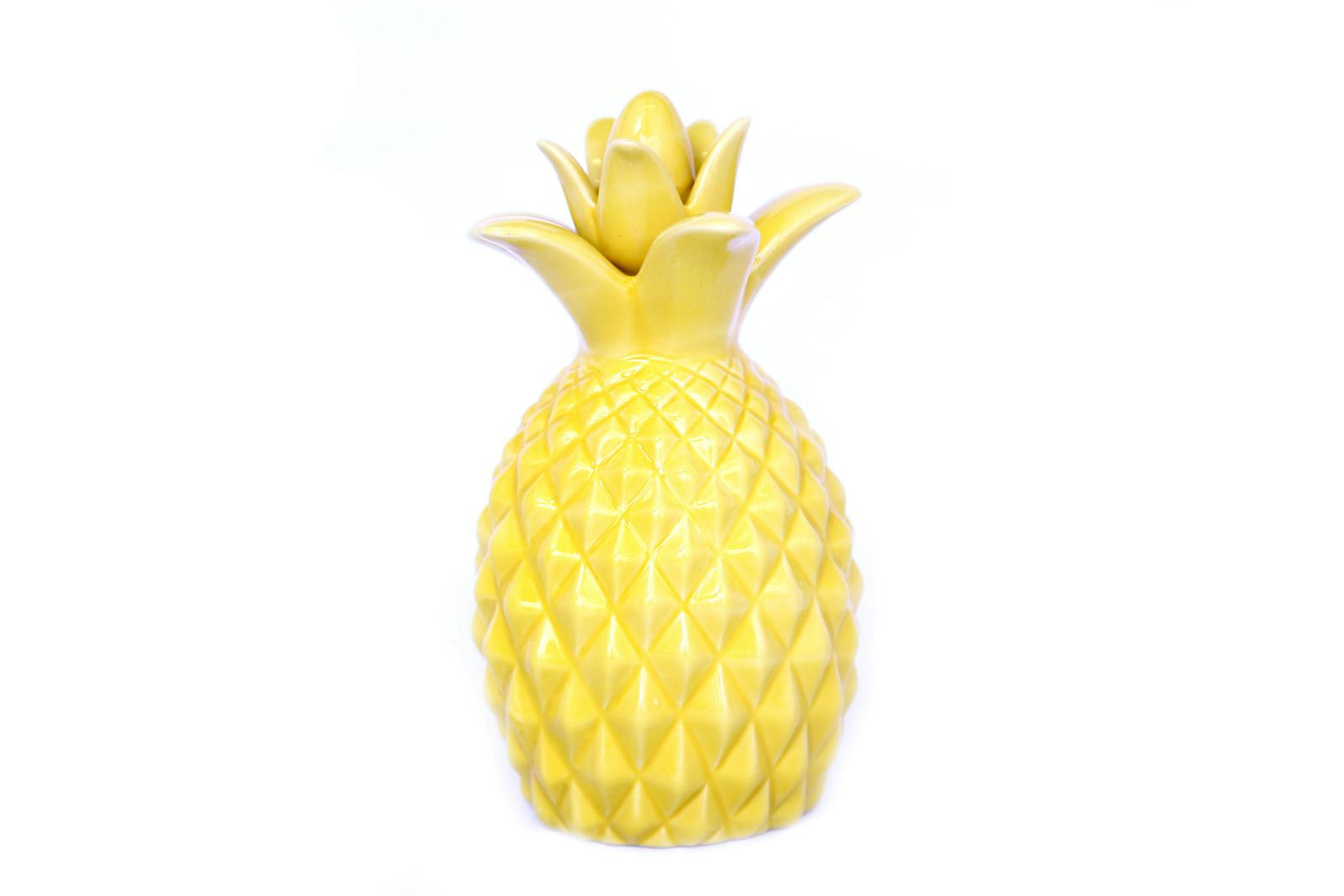 Ananas En Céramique Doré - Décor De Table 10 Cm - 2 Modèles Disponibles - Occasion