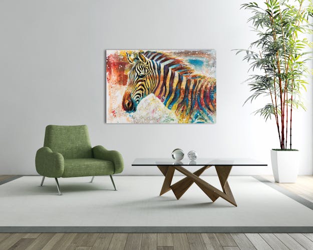ANIMAUX 80x120 Peinture acrylique rectangle Multicolor