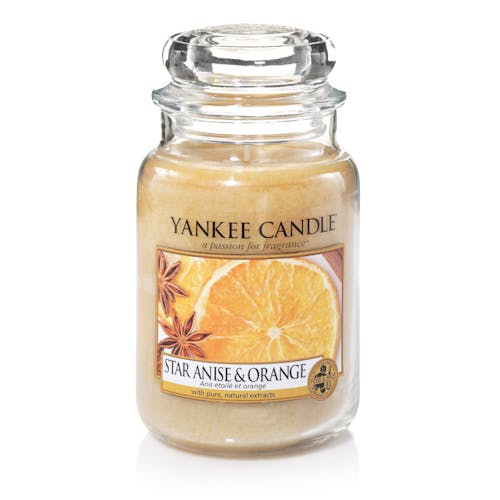 Anis étoilé et orange bougie parfumée grande jarre YANKEE CANDLE