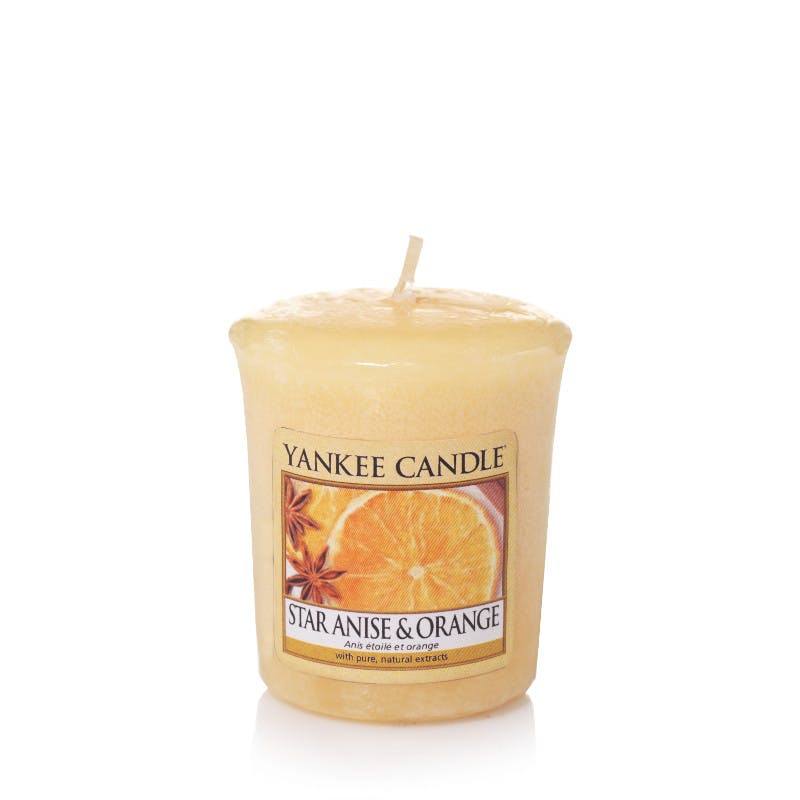 Anis étoilé et orange bougie parfumée votive YANKEE CANDLE