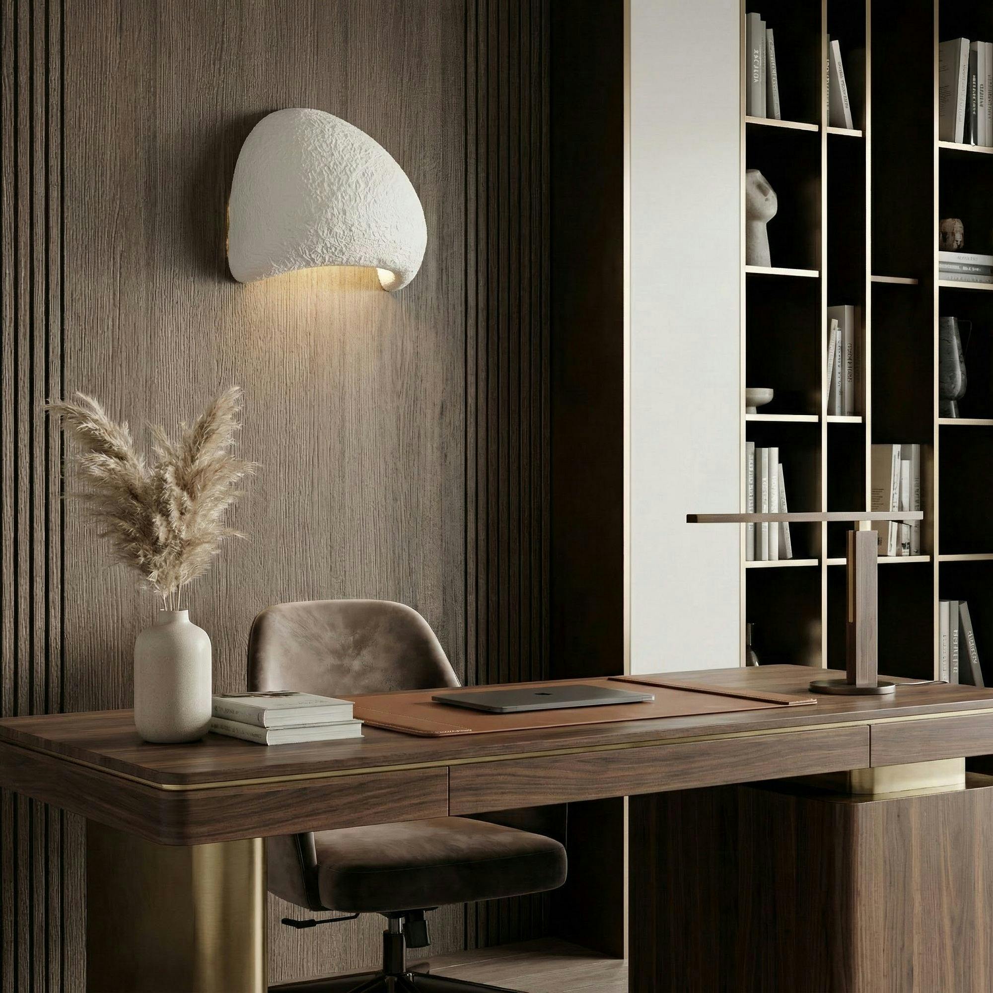 Applique blanche design organique 27 cm NOXIS