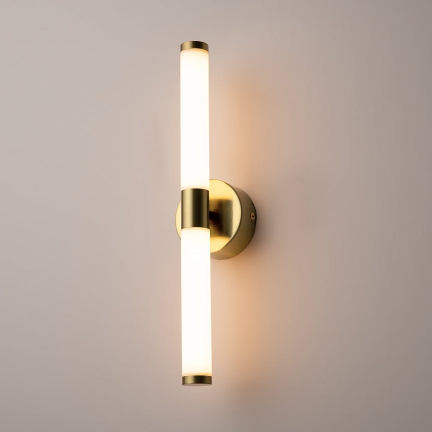 Applique moderne LED - tige dorée & blanc 35, 6 cm DELMAR