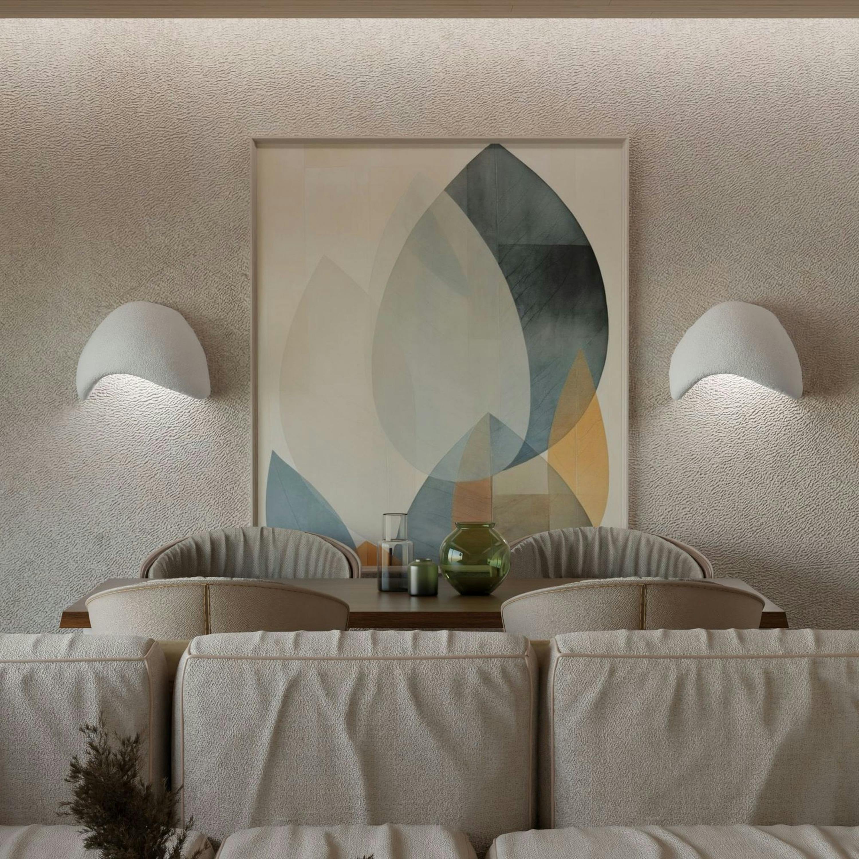 Applique murale blanche design organique 35 cm (lot de 2) NOXIS