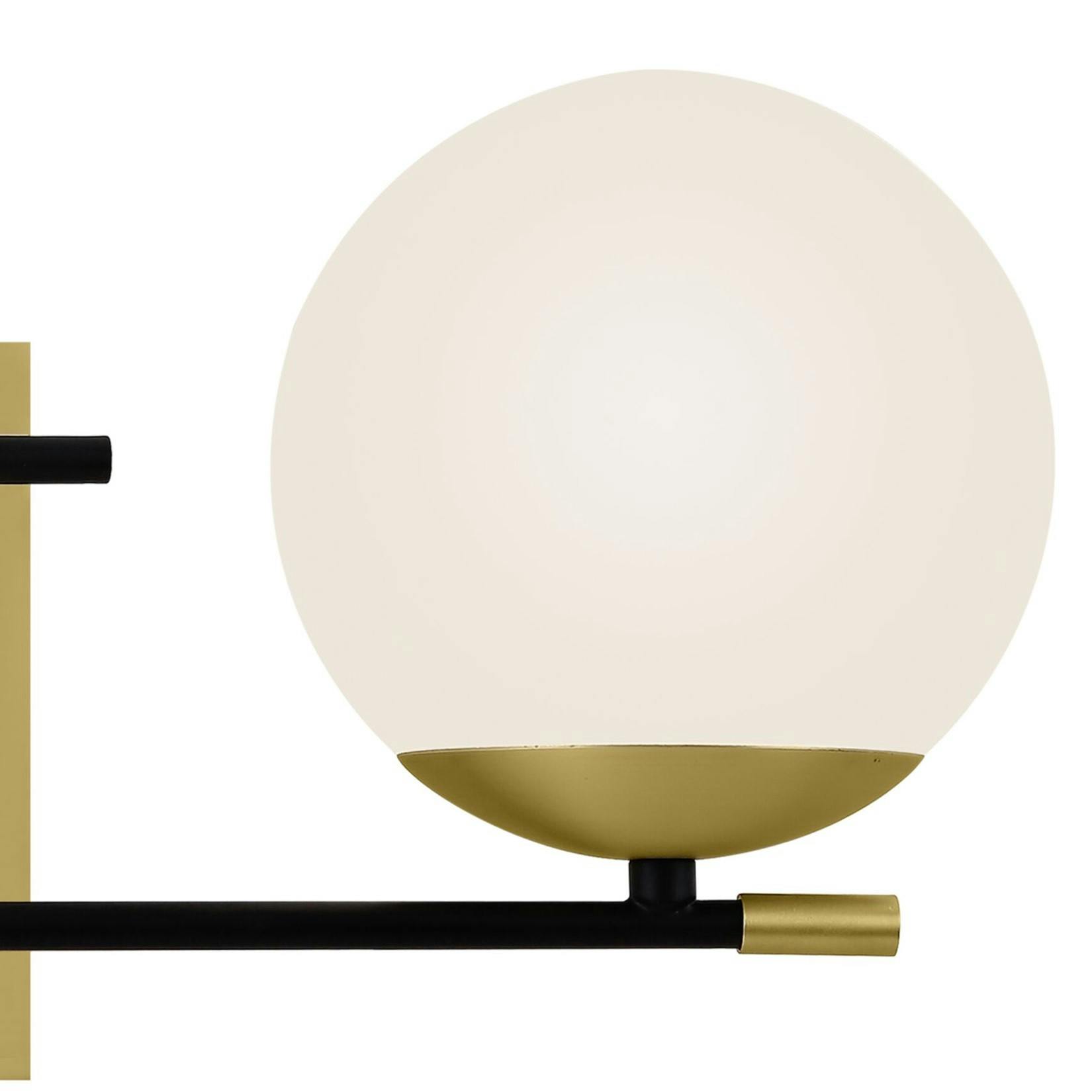 Globe Abat-jour En Opaline Verre Dépoli Blanc à Motif Fleurs - Vintage E27