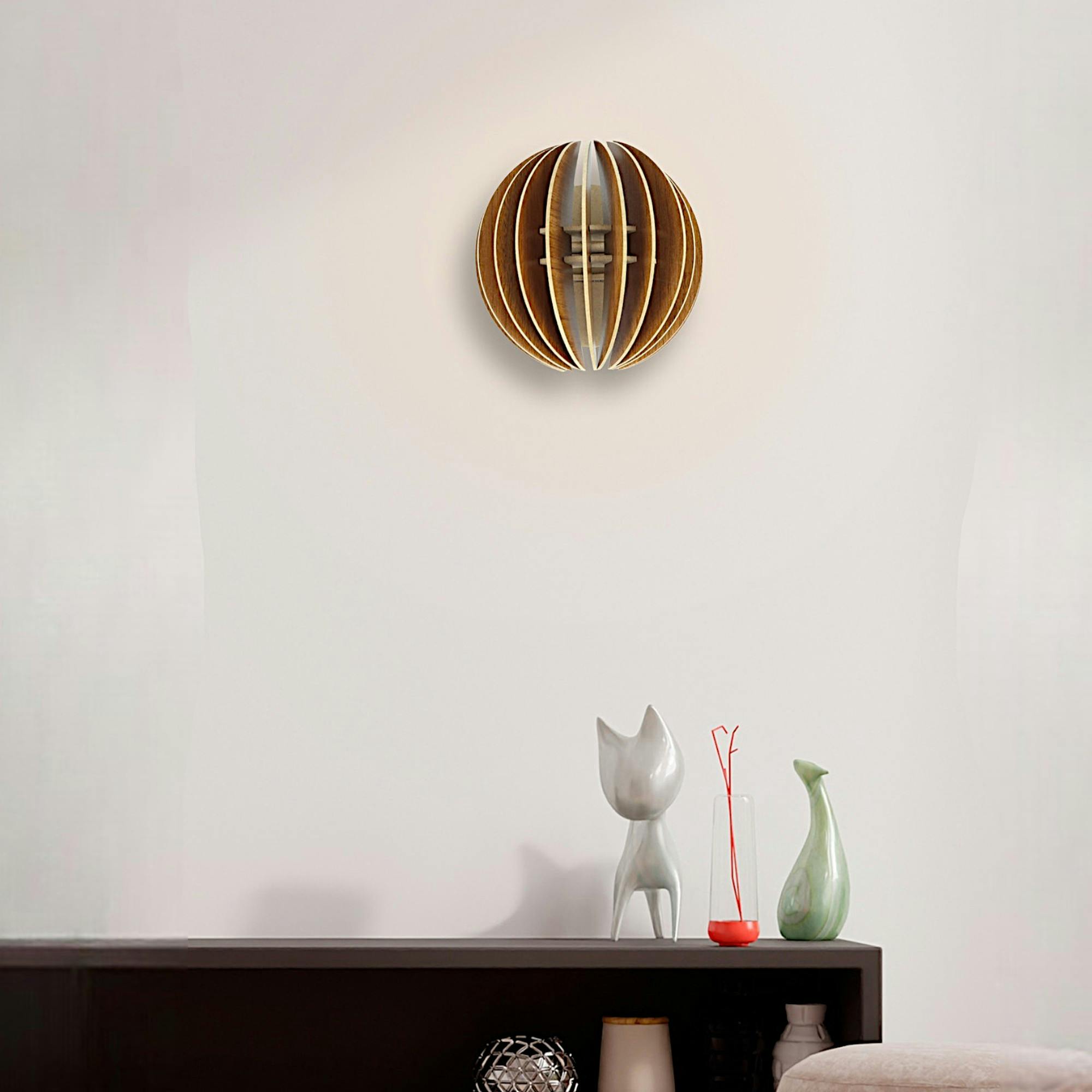 Applique murale moderne, demi-sphère ajourée BIEL