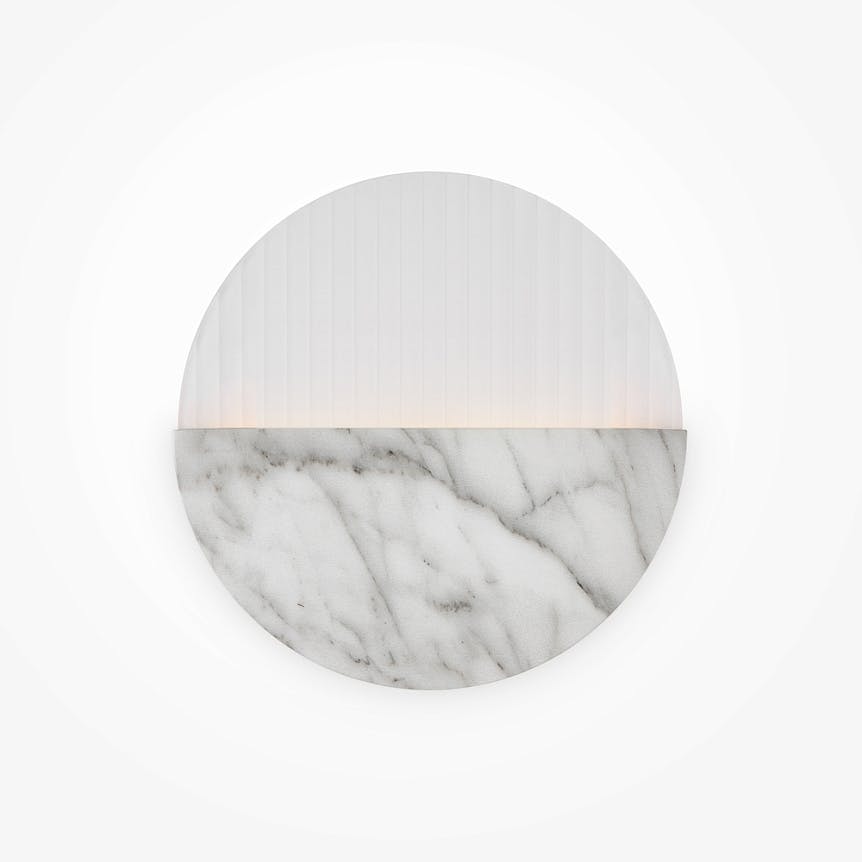 Applique murale moderne – disque marbre strié ⌀30 cm LAUREL