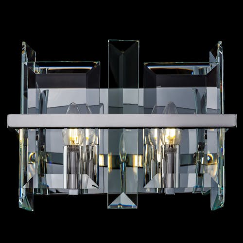 Applique murale moderne en verre forme cube 2 ampoules MODENE