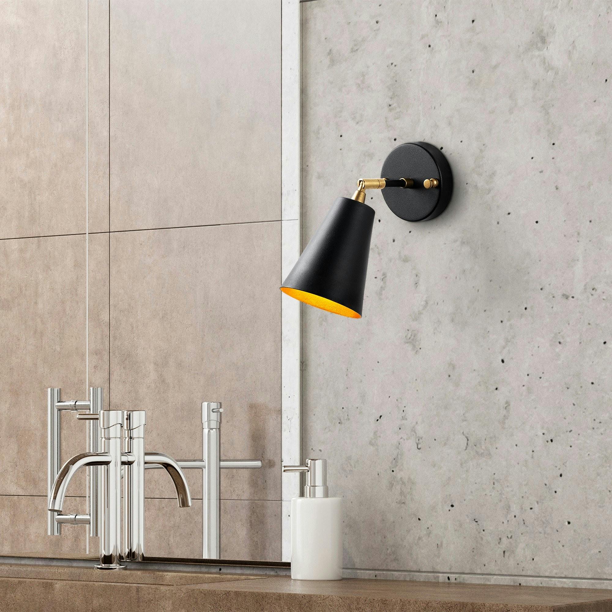 Applique murale moderne noire, abat-jour orientable SFAX