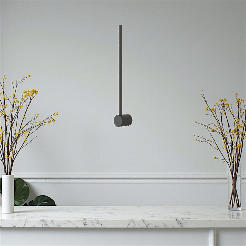 Applique murale noire – barre verticale minimaliste 60 cm SALEM
