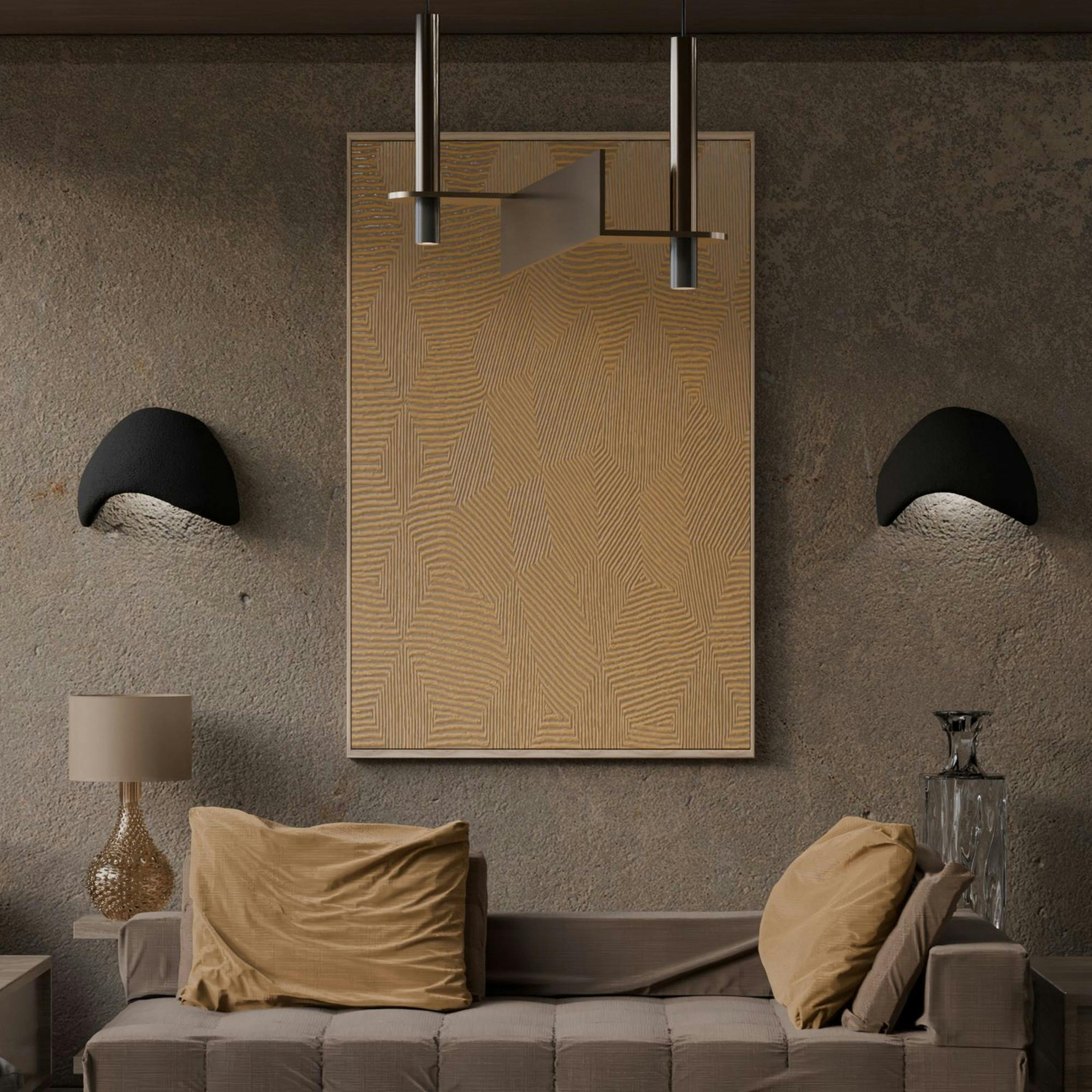 Applique murale noire design organique 35 cm (lot de 2) NOXIS