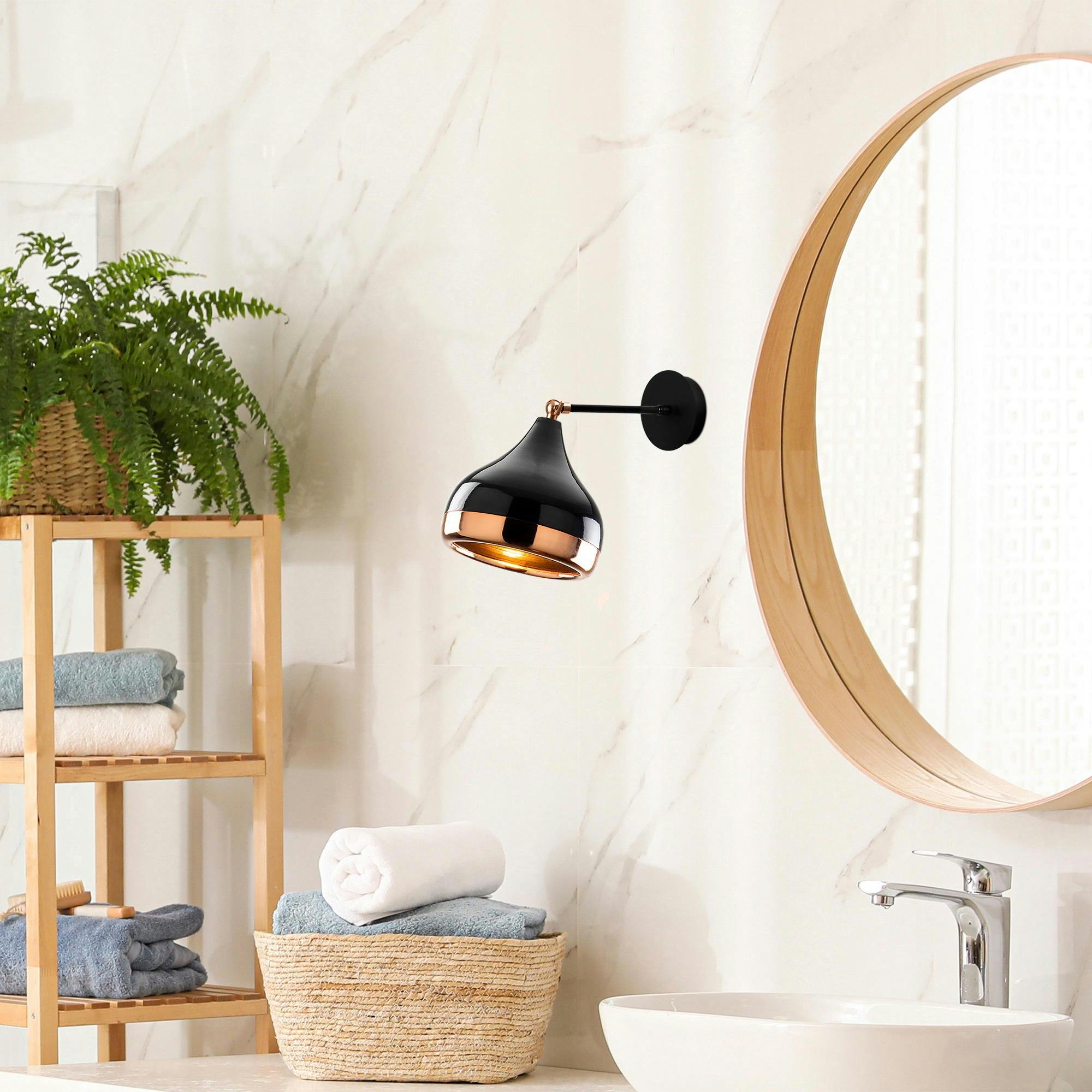 Applique murale orientable noir & cuivré, moderne chic SILE