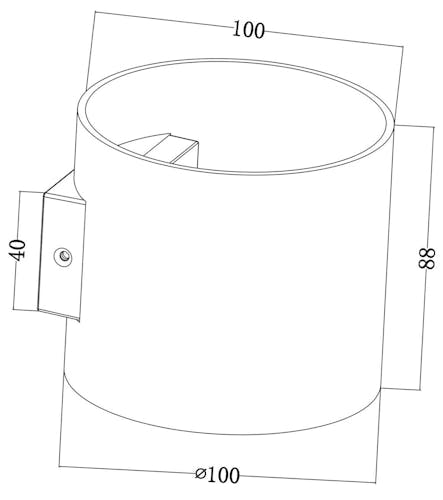 Applique murale ronde or mat MODENE