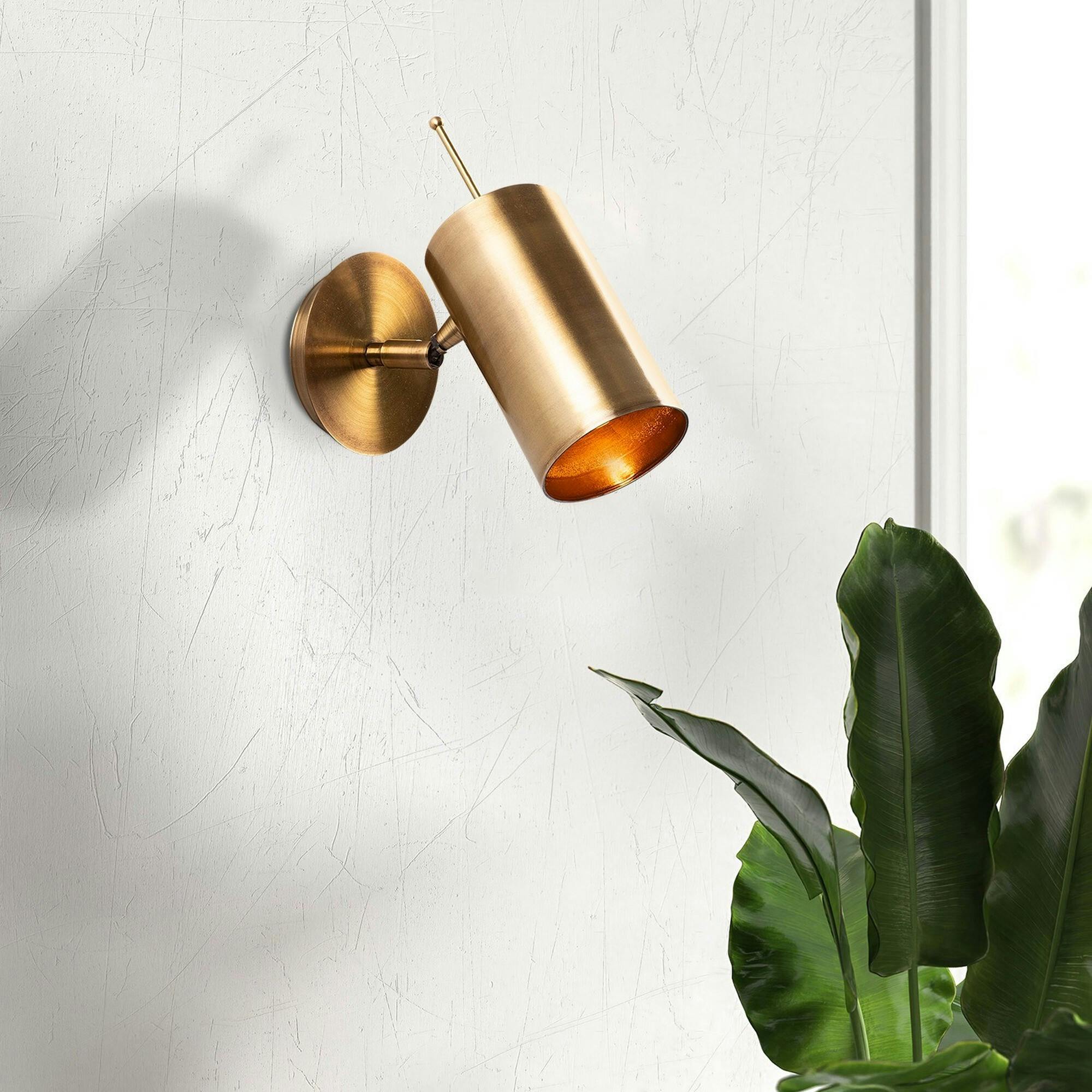 Applique murale vintage métal brossé, tête orientable SFAX