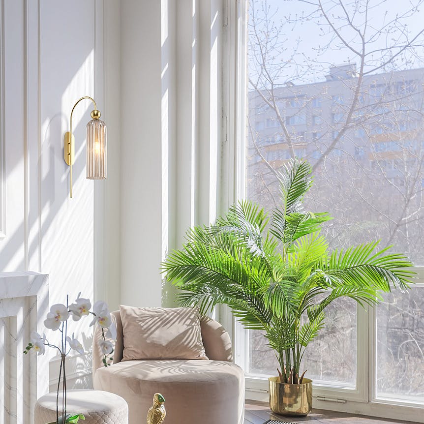 Applique rétro en verre ambré, forme arche SOLANA