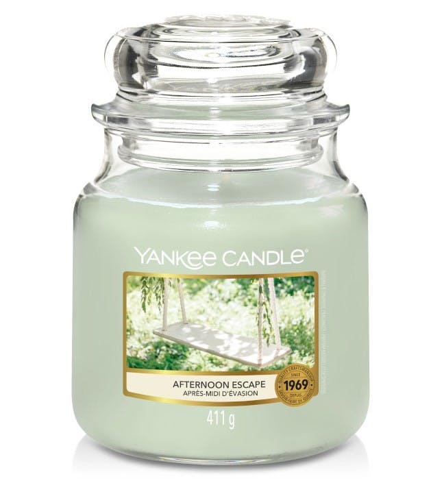 Après-midi d'évasion bougie parfumée moyenne jarre YANKEE CANDLE