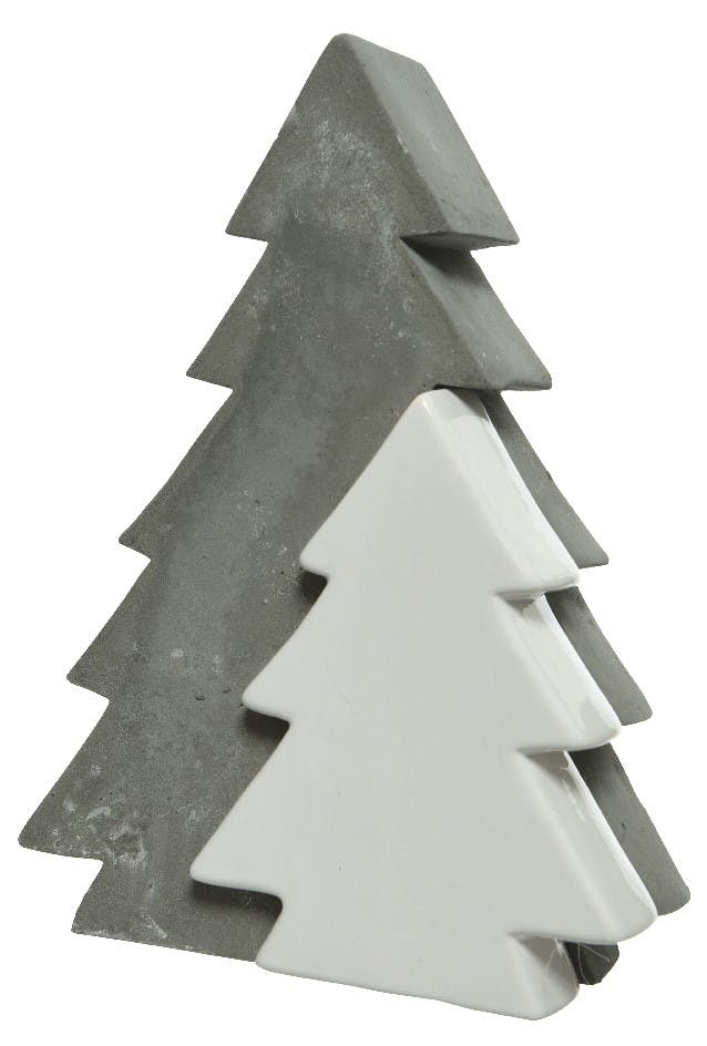 Petits sapins de Noël modernes avec béton