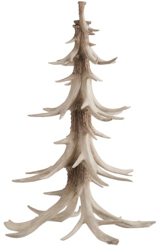 Arbre décoratif façon ramure en résine beige 42x39x57cm