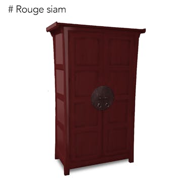 Armoire 2 portes avec penderie hévéa 125x60x196cm MAORI